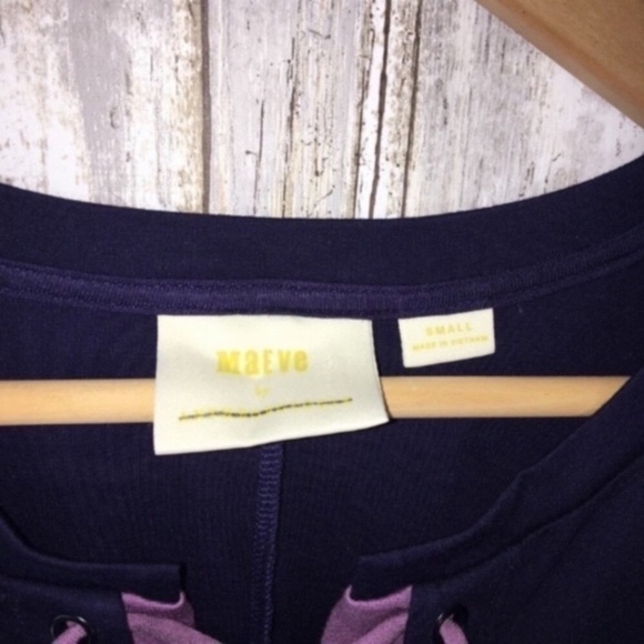 Anthropologie Maeve Navy Tie Dress - Picture 7 of 8